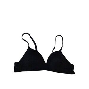 Tommy John Bra Womans 34A Black  Second Skin Lightly Lined Wireless Basic